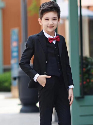 Children's suit set flower child dress piano competition host speech performance suit boy suit jacket performance