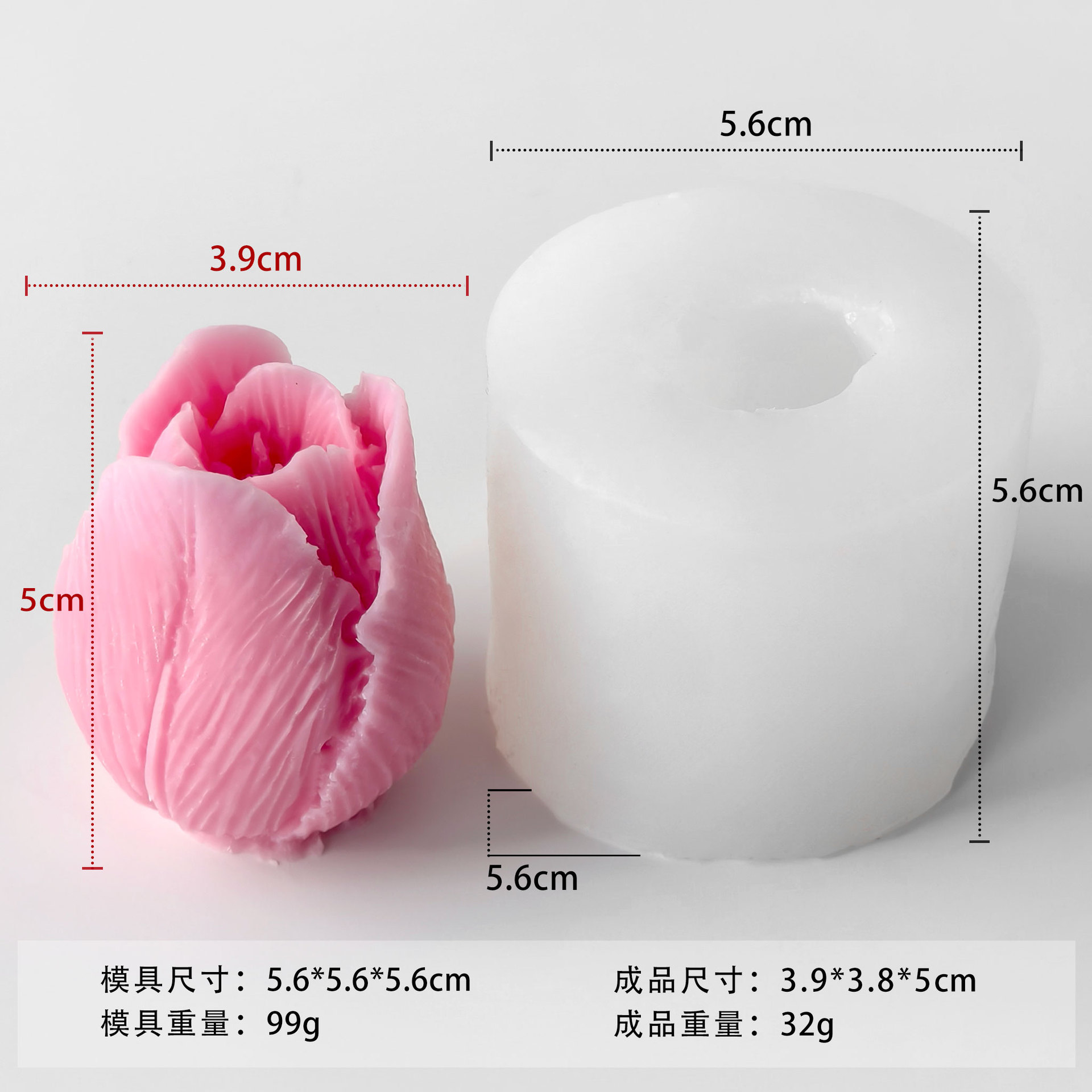 Jiahuimei flor aromaterapia vela molde de silicona DIY pétalo fragancia piedra hecha a mano jabón yeso epoxi herramienta abrasiva