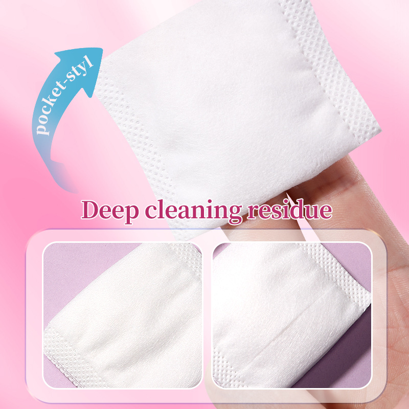 UUKKG caja de algodón cosmético espeso de tres capas de algodón redondo, algodón húmedo limpiador de maquillaje, suministro transfronterizo