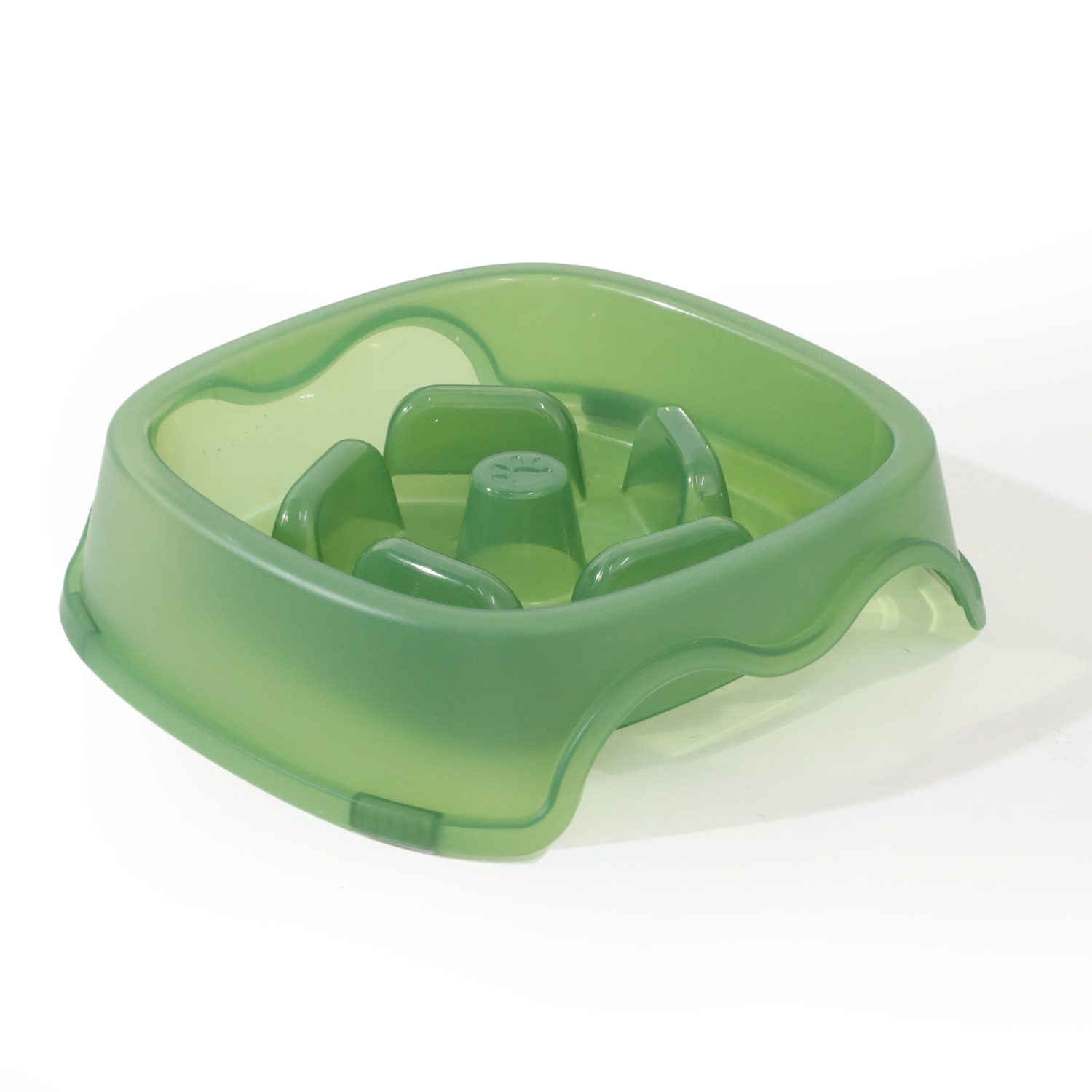 Spot wholesale tazón para gatos cuadrado semipermeable para mascotas, antideslizante, anti-asfixia, tazón de comida lenta para mascotas, tazón para perros de agua potable