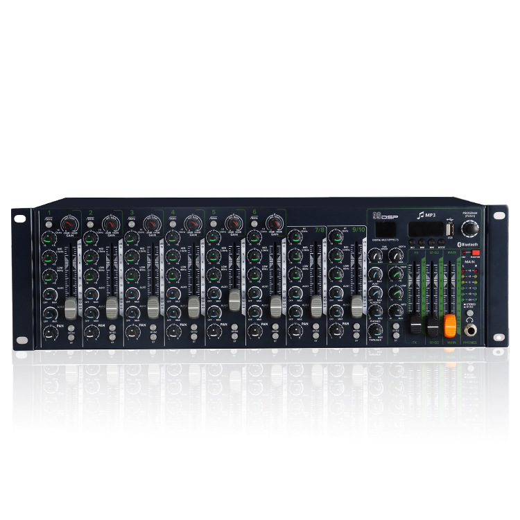 Mezclador de canal MA120 Conferencia profesional rack efecto integrado mezclador de consola de audio analógico