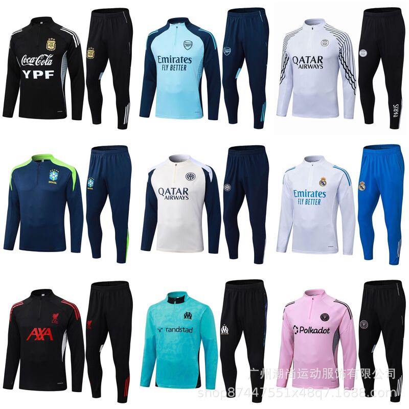 2526 Autumn and Winter Brazilian Royal m Training Suit Football Suit Long Sleeve Suit Half Zipper Jersey Wholesale Dropshipping 2526 Autumn and Winter Brazilian Royal m Training Suit Football Suit Long Sleeve Suit Half Zipper Jersey Wholesale Dropshipping