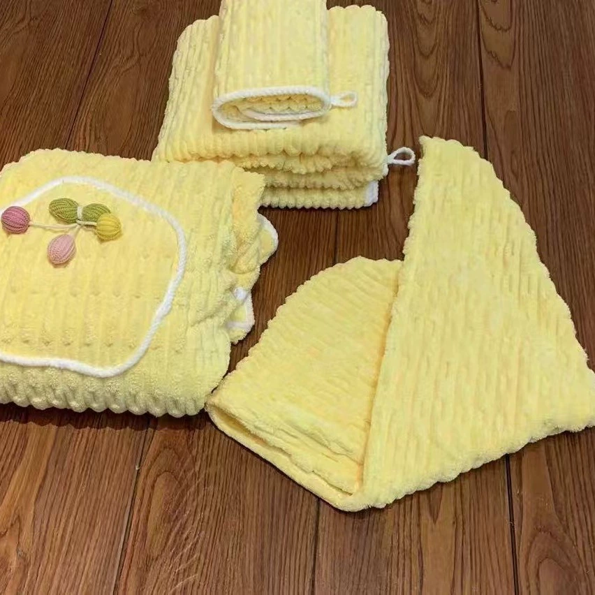 Бамбуковое бархатное полотенце для взрослых бани юбка для сухих волос шляпа мягкая впитывающая и утолщающая полотенце