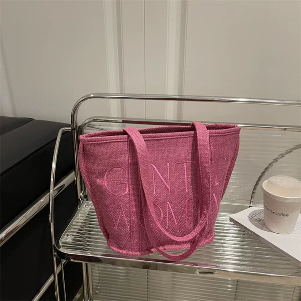 Cross-Border Women's Bag Wholesale Letter Armpit Bag New Thai Fashion Tote Bag Single Shoulder Large Capacity Commuter Bucket Bag