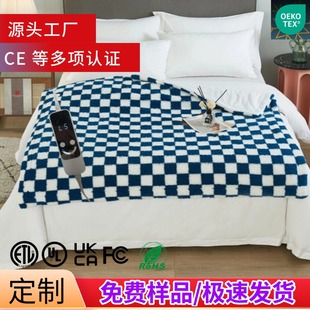 Flannel Blanket Checkerboard Blanket Electric Blanket Cover Blanket Thickened Golden Mink Velvet Milk Velvet Foreign Trade Heating Blanket Factory