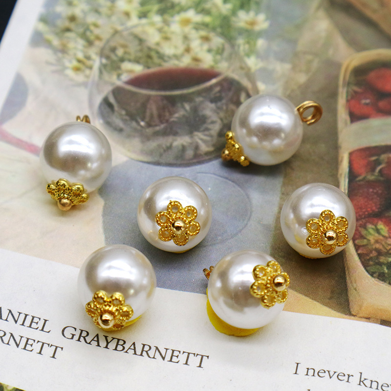 10mm High-end Metal Tori White Imitation Shell Pearl Button Cheongsam Buckle Tang Suit Vest Cardigan Chinoiserie Shirt