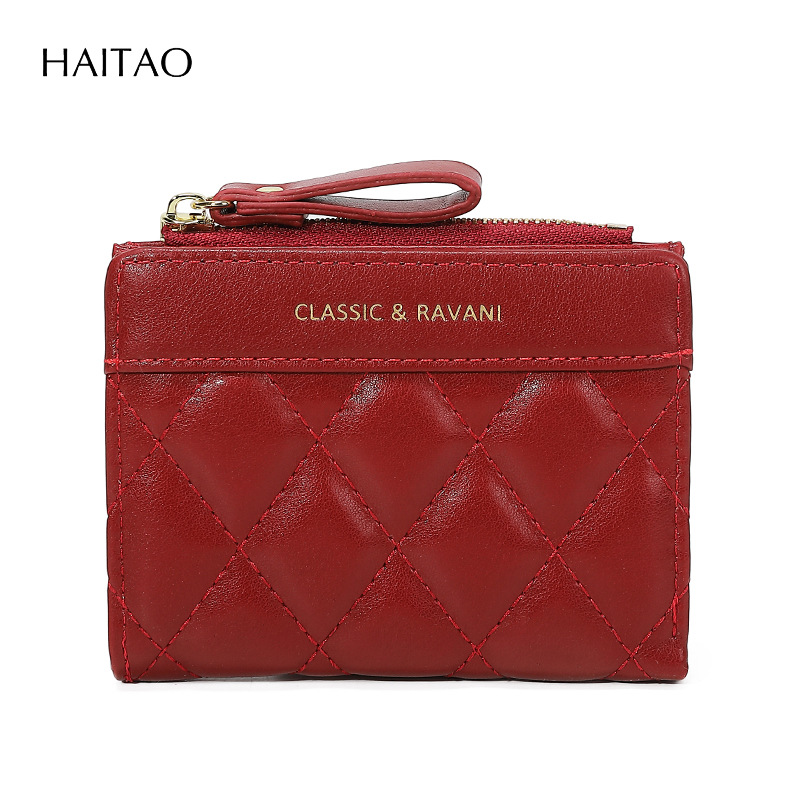 2025 primavera nueva Europa y los Estados Unidos nueva billetera en mujeres corta cremallera de diamante bordado moda alta 20% de descuento