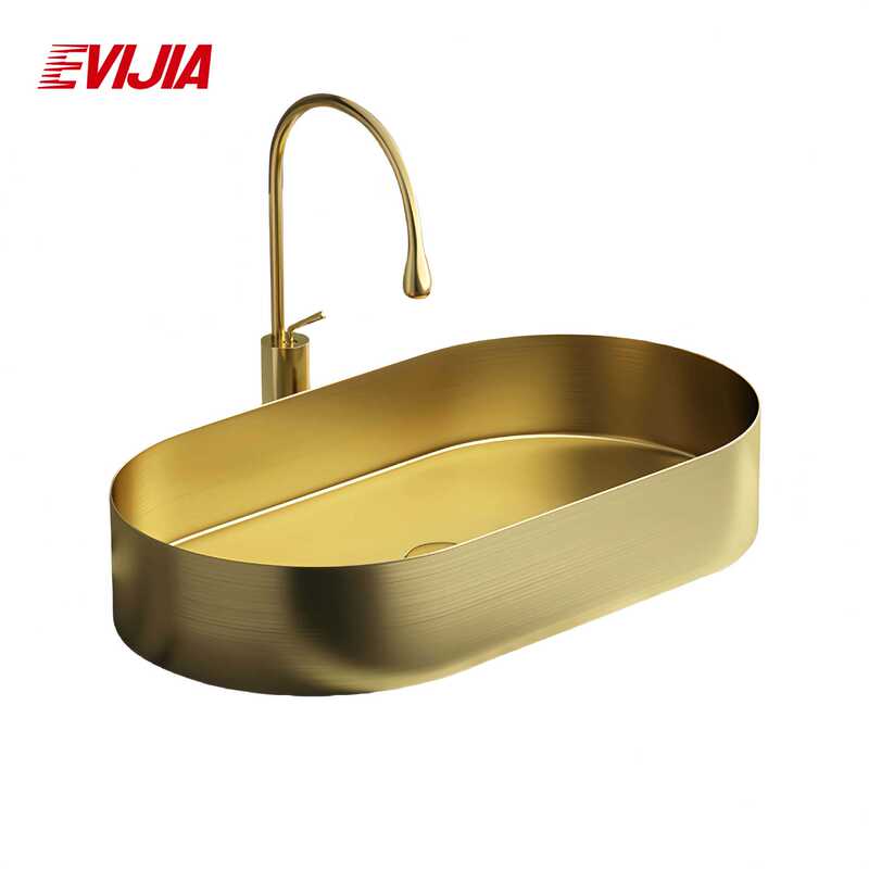 304 Stainless Steel Column Sink Two-Color Vertical Pattern Wash Basin House B&B Hotel Art Wash Basin