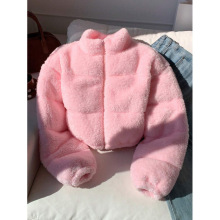 J 88577 Plush Warm Short Coat ëë��ů�����׿羳����ͨ��