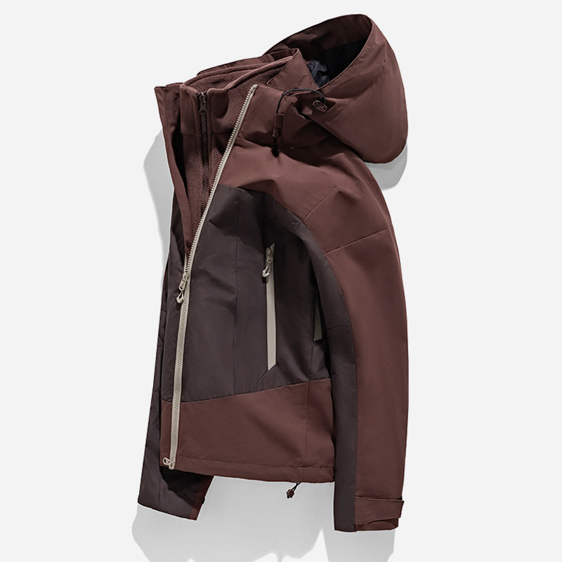 【Suhu】Autumn and Winter Style Jacket for Men and Women, Three-In-One Large Pocket, Warm and Thickened Casual Sports Hiking Jacket