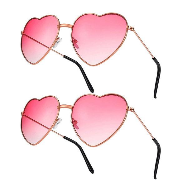 fashionable retro marine sunglasses heart-shaped