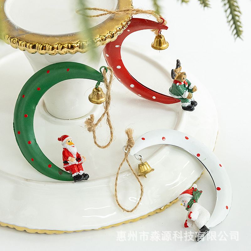 クリスマスメタルペンダントクロスボーダー特別雪だるま老人ヘラジカペンダントセットクリスマスツリー家の装飾小さなギフト|undefined