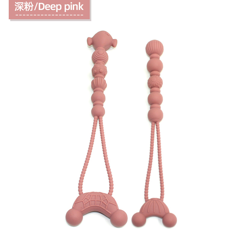 Dientes de bebé cremallera molar juguete calmante silicona grado alimenticio puede roer manos de prevención de comer Amazon transfronterizo