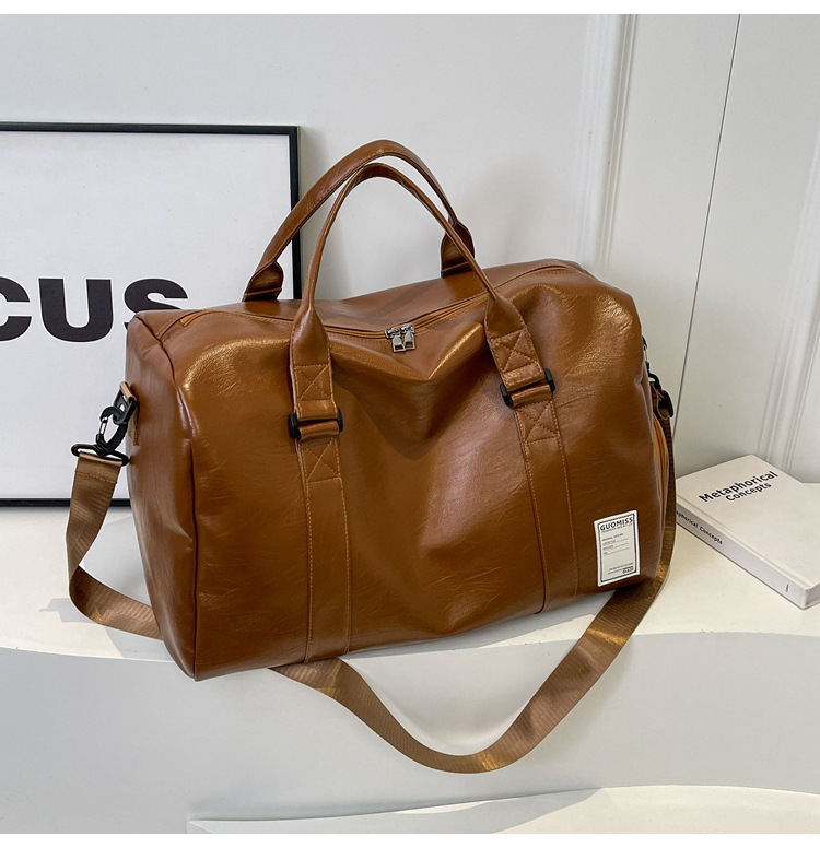 Men's high-end travel bag, large-capacity sports and fitness bag, women's leather travel clothes, luggage bag for men undefined