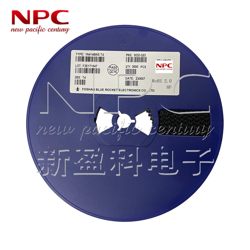 蓝箭IN4148 1N4148W 丝印T4/HA2 贴片开关二极管SOD123 1206