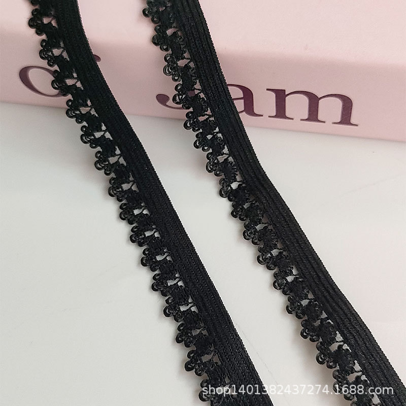 皇冠牙边花边弹力带  牙边带白色饰品服装布料1.3