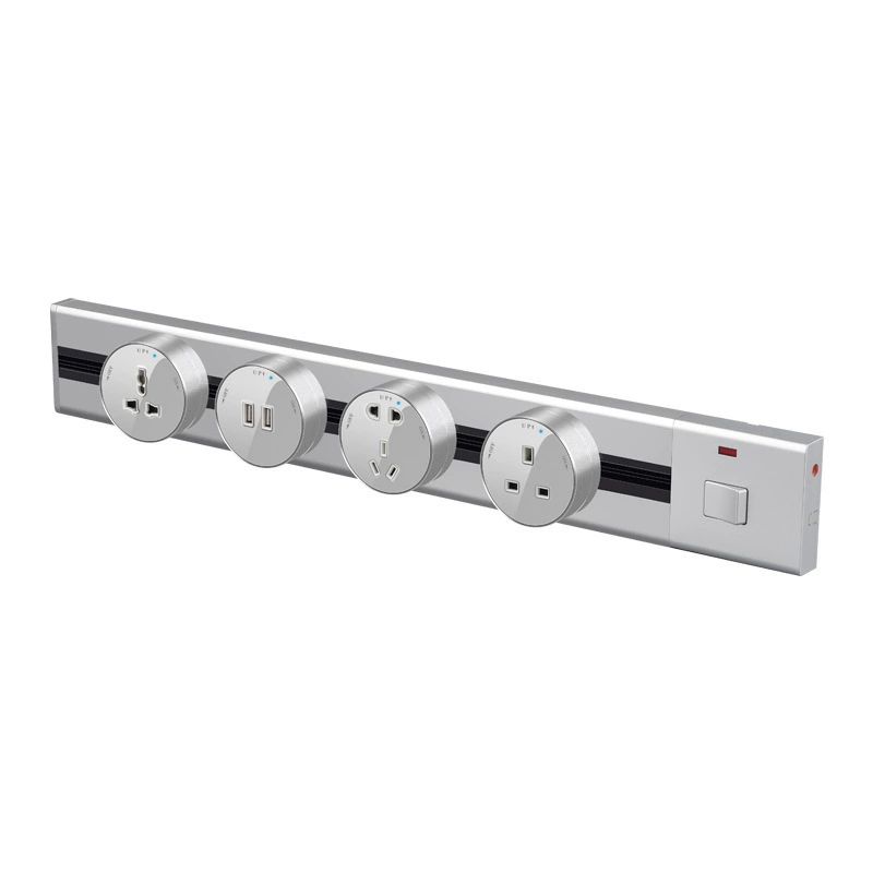Rail socket embedded household flagship extended kitchen power -packed duct plug -in mobile adapter