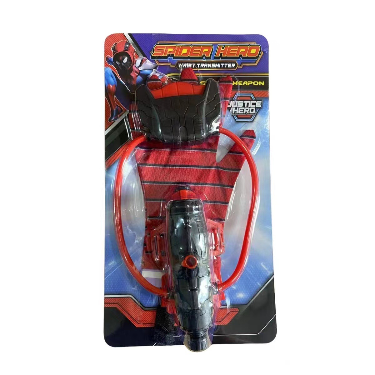 Transfronteriza Araña transmisor de la muñeca de los niños portátiles Araña guantes juguetes de agua manual de Prensa continua de pelo pistola de agua