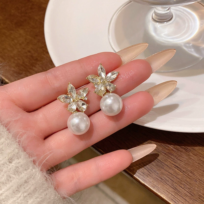 Серебряная игла, универсальные серьги из жемчуга, образец 925 пробы, стиль легкой роскоши, оптовая покупка