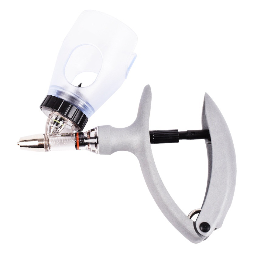 Dispositivo de inyección vacuna continua veterinaria importada pistola inyección automática jeringa ajustable aguja dispositivo alimentación para cerdo, pollo, ganado y ovejas