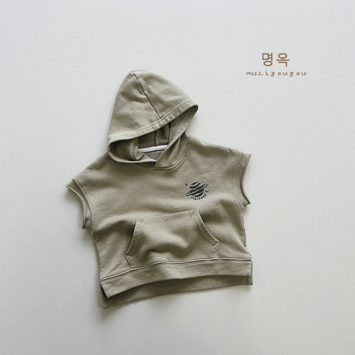 With accent ~ boys and girls vest 2024 spring and autumn new children's Korean style casual pullover sweatshirt vest trendy children's clothing