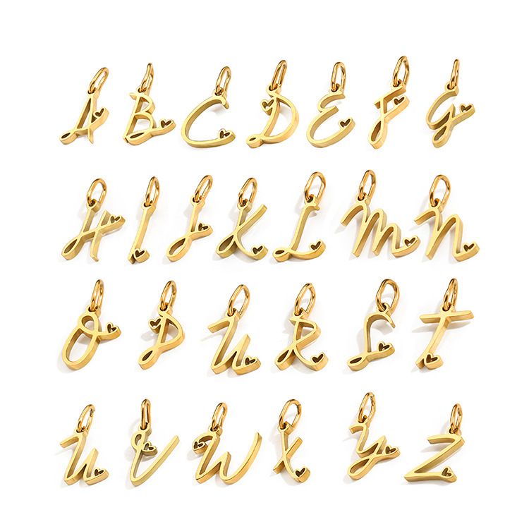 4g Weight Pendant Jewelry Making Type 10mmKS115067-Z Jewelry Making Size 14K Gold Plated Plating Material 1 Piece Quantity 304 Stainless Steel Material Letter Pattern Simple Style Style 1 Piece 10mmKS115067-Z 316 Stainless Steel 14K Gold Plated Letter Polished Pendant 4