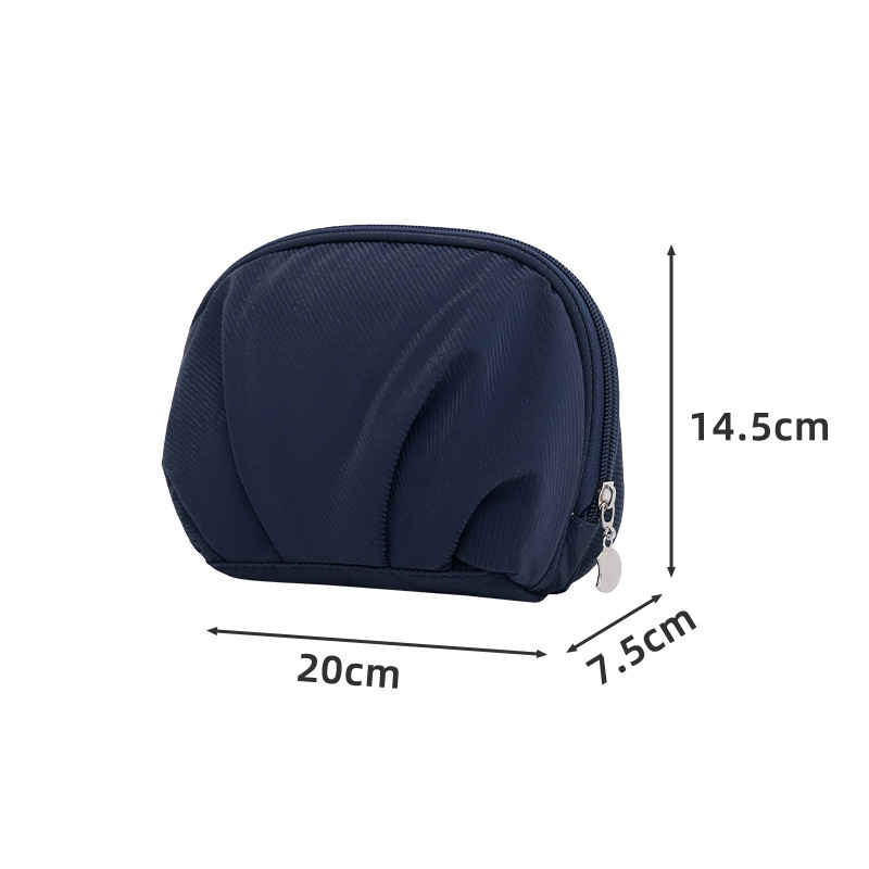 Beilian の新しいファッション化粧品バッグ、手持ちポータブル半円形スキンケア製品バッグ、軽量ポータブル口紅収納バッグ|undefined