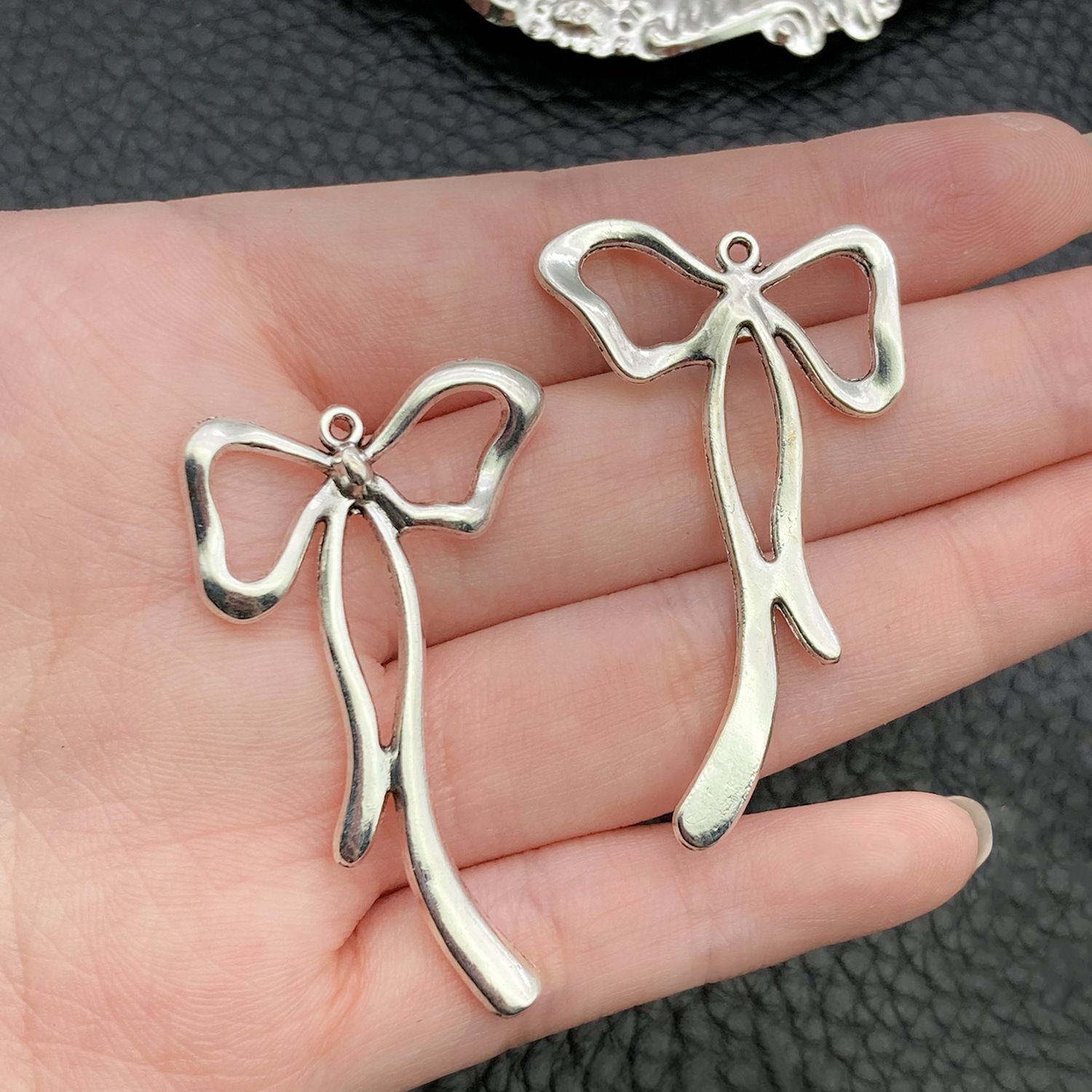 19435-M-古银锌合金绑带大蝴蝶结45x26mm-3.2