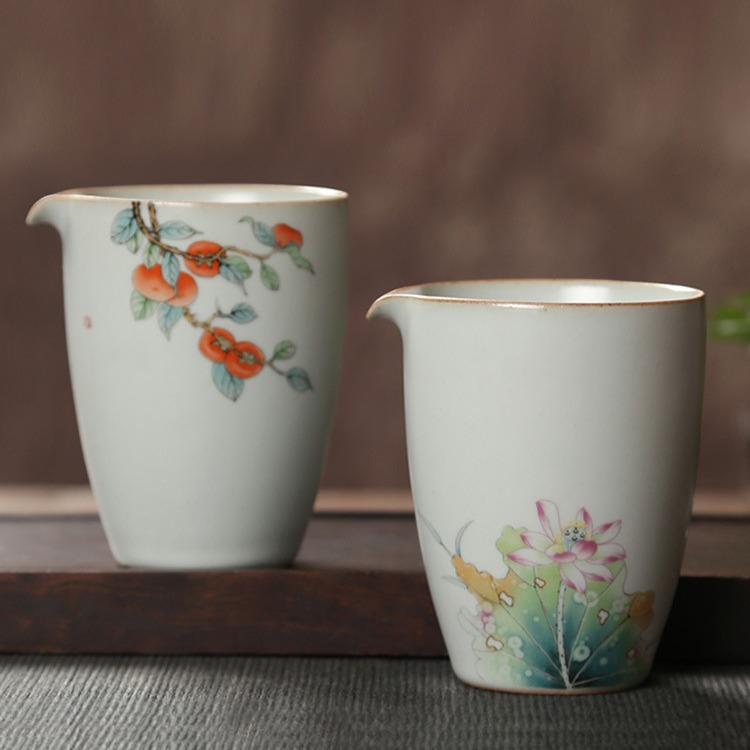 Wholesale Retro Ru Kiln Fairness Cup Ceramic Fairness Cup Even Distribution Cup Tea Server Large Tea Cup Tea Dividing Device Tea Strainer Accessories Kung Fu