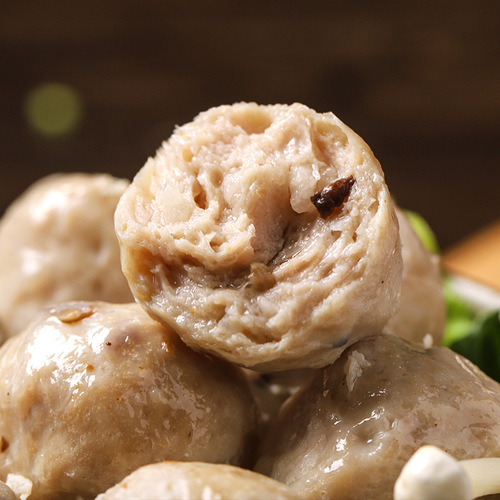 Commercial Mushroom Pork Meatballs Hot Pot Ingredients, Meatballs for BBQ, Spicy Noodles, Kaiseki, Food Service, Frozen Wholesale, Customizable