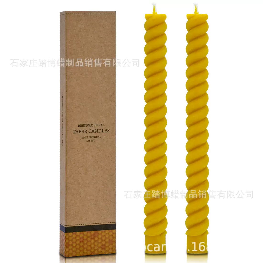 原色蜂蜡蜡烛螺旋杆蜡婚礼宴会教堂装饰布置欧式浪漫杆蜡烛无香味