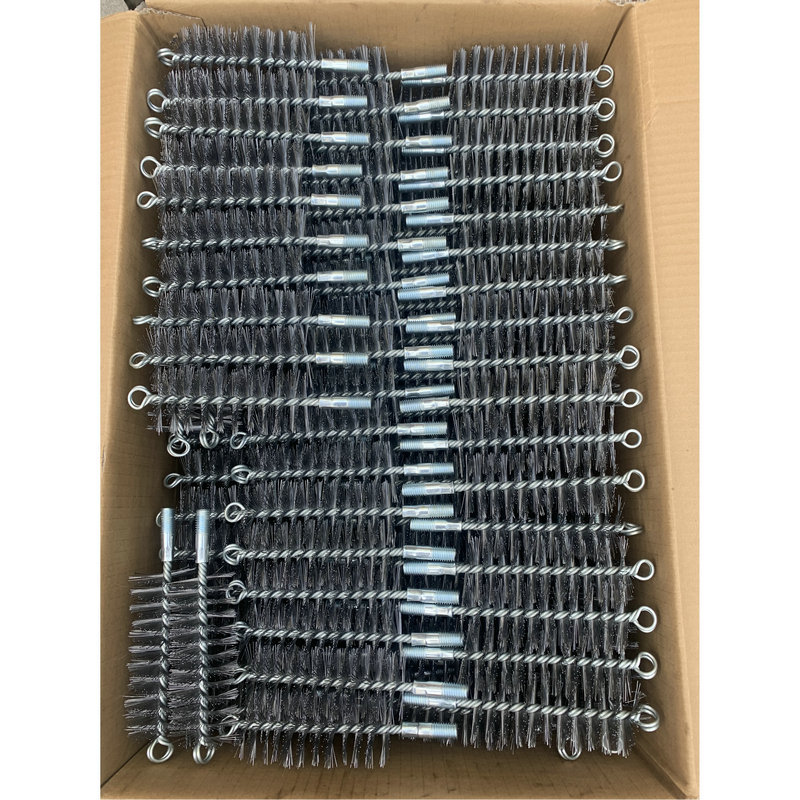 Cepillo de caldera de alambre de acero Cepillo de chimenea Cepillo de limpieza y pulido de tuberías Cepillo de tubería de mango largo industrial Ventas directas de fábrica