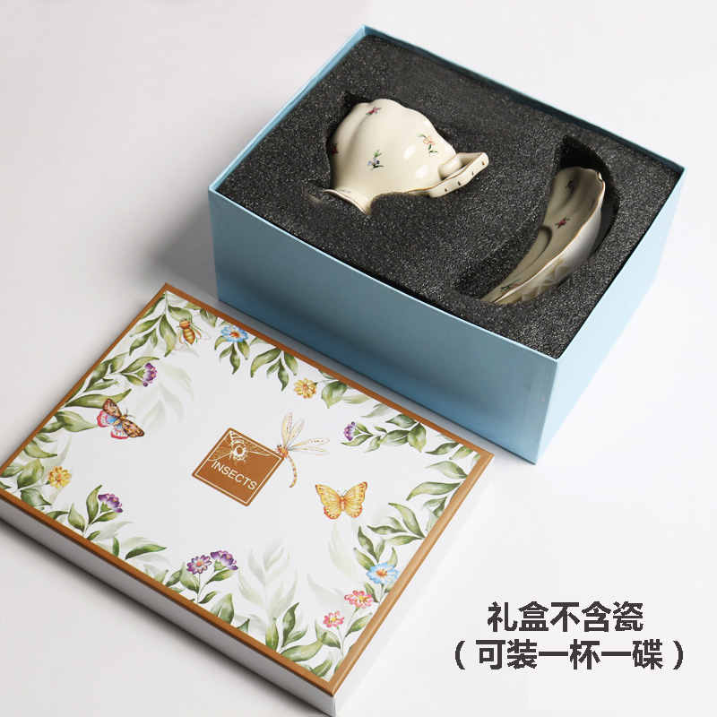 Juego de tazas de café retro de estilo europeo, tazas y platillos, cerámica, estilo británico, Phnom Penh, taza de té grande, restaurante francés, bar, taza, hogar