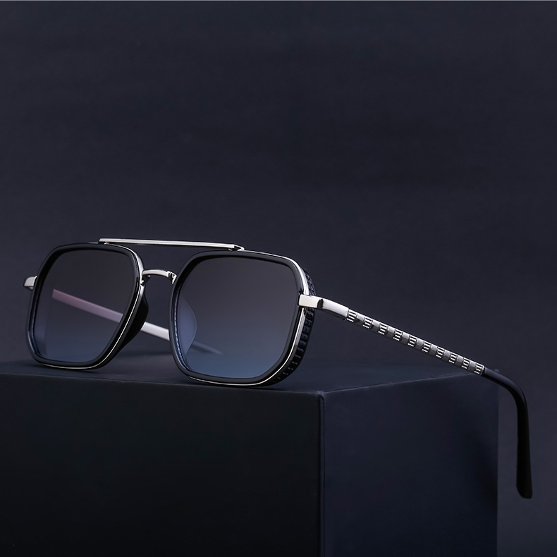 Lunettes de soleil Style Punk Steam pour hommes, nouvelle mode européenne et américaine décontractée, simples et polyvalentes, boîte rétro, 2024_voghion.com