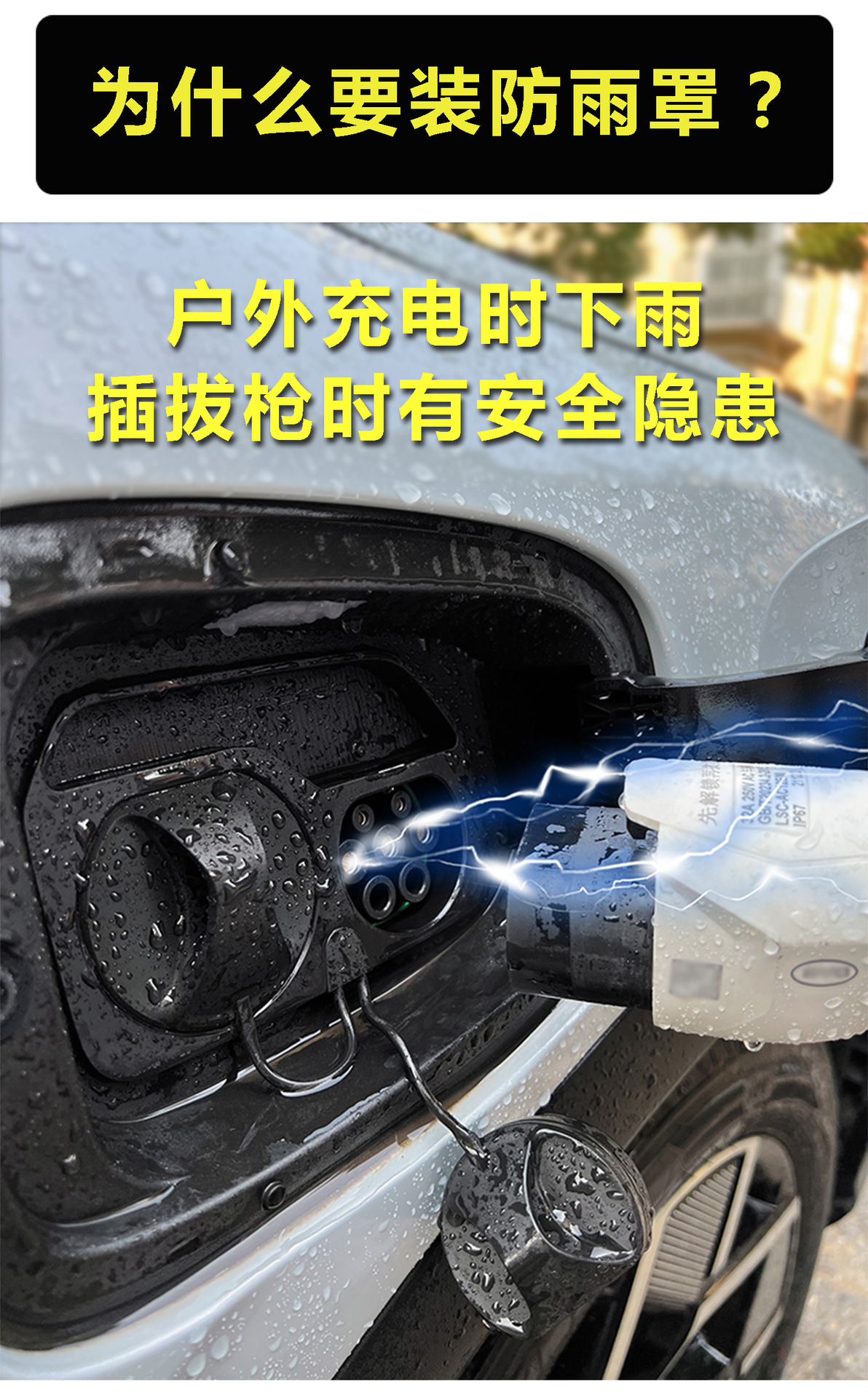 Special flip type charging port waterproof cover for special car, rain cover, dust-proof hidden, rain-proof, leak-proof, non-destructive modification and installation
