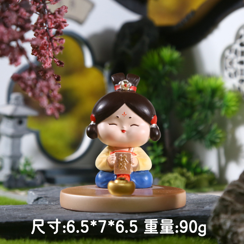 新款热卖古风唐小环仕女手机支架懒人桌面神器树脂工艺礼物批发款|undefined
