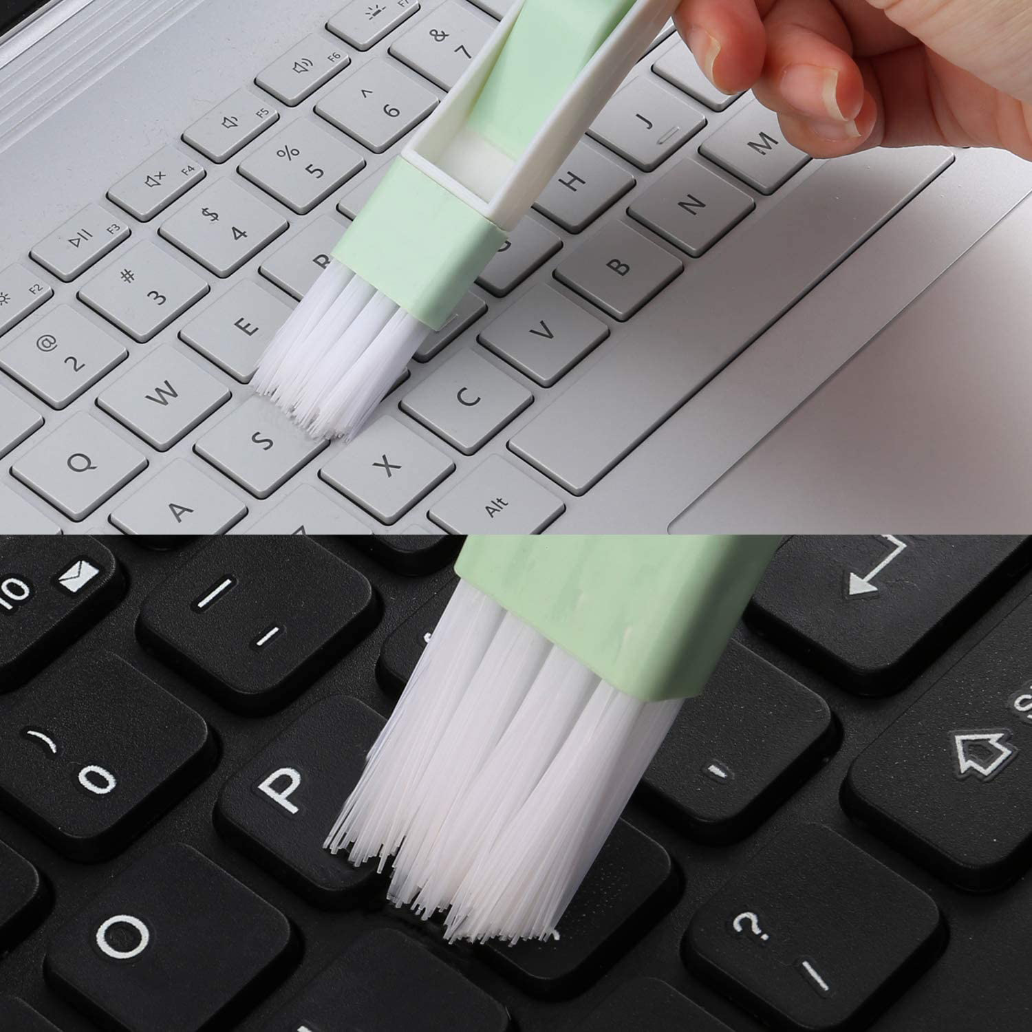 Juego de 6 piezas de herramientas de limpieza de ranura de ventana, Persianas/ventilación de coche/aire acondicionado/cepillo de limpieza de pista de puerta de ventana de mano