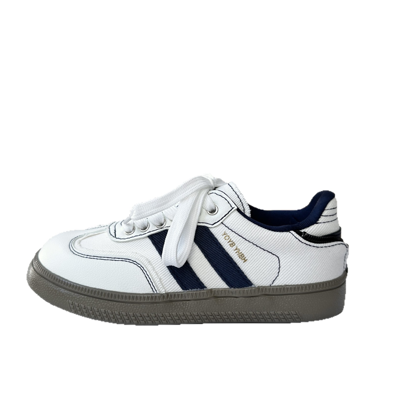 YUANBO Zapatos de skate casuales para mujeres 2025 nuevos zapatos blancos de suela gruesa coreana de nicho retrógrado zapatos de entrenamiento alemán