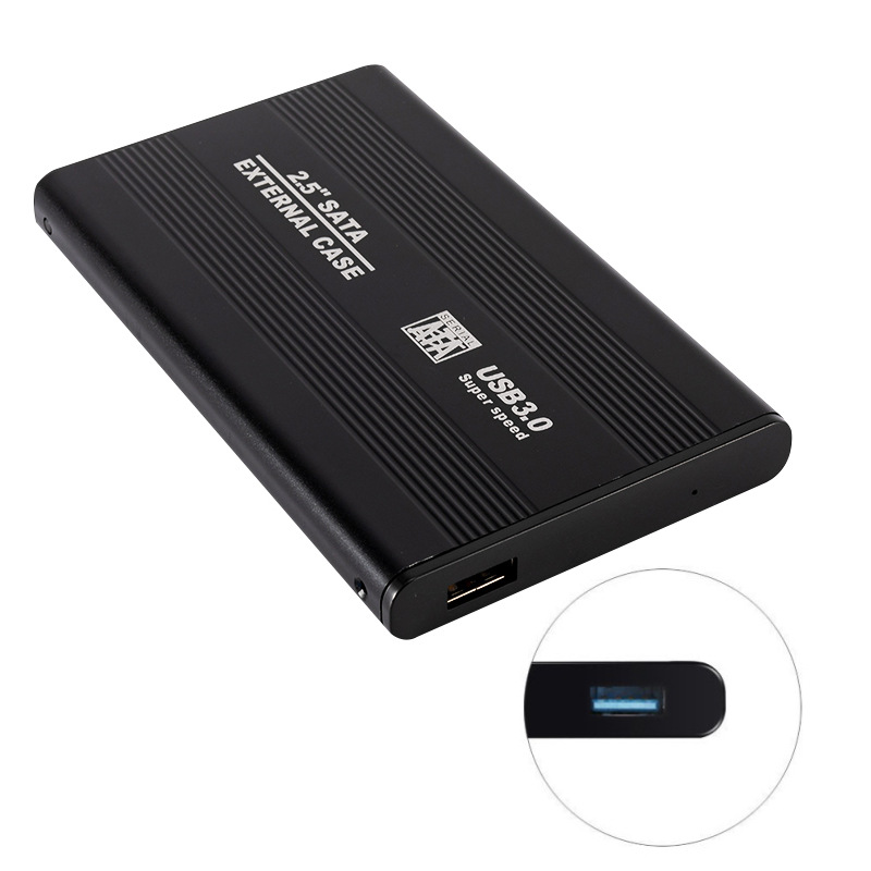 Venta directa de fábrica de 2,5 pulgadas USB3.0 a SATA caja de disco duro móvil aleación de aluminio puerto serie portátil caja de disco duro