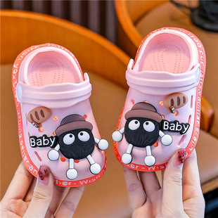 Coal Ball Children's Clogs Summer Cartoon Non-Slip 2025 Toddler Infant Closed-Toe Baby Home Sandals Slippers