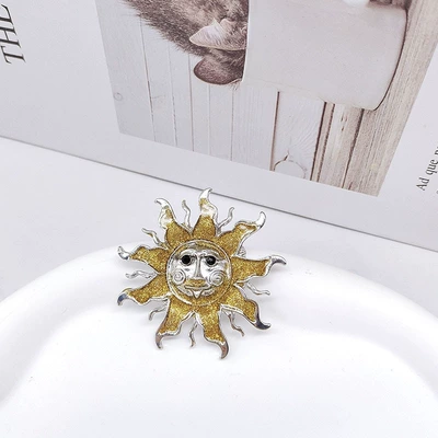 European and American Cross-Border Enamel Yaxa sancaqları - x0348-sun-silver