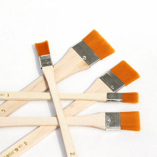 Nylon board paint spreading art brush watercolor tools brush long handle original wood acrylic paint art supplies