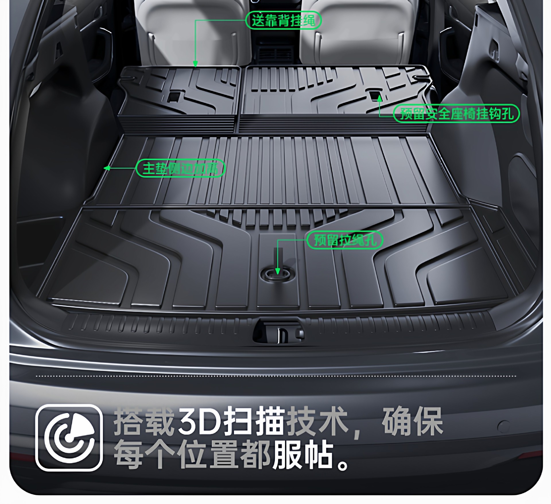 Suitable for 26 Models of Song Ultra Ev Trunk Mats, Tpe Byd Integrated Trunk Mat Modification Accessories