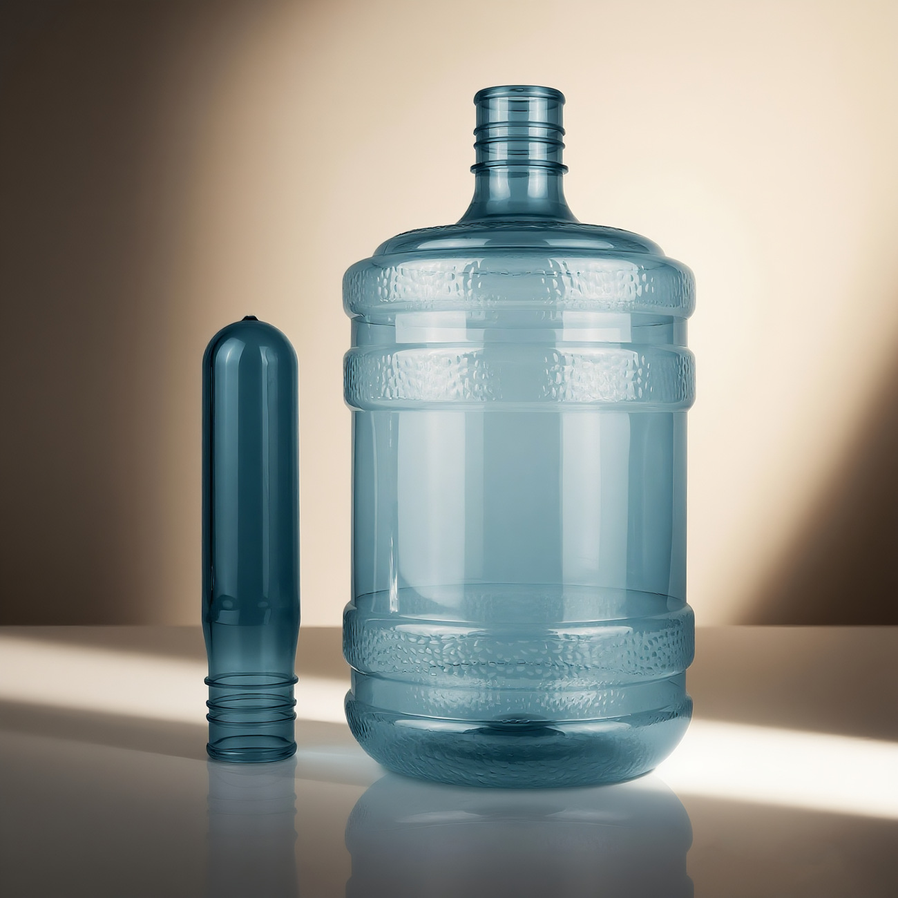 Fábrica directa 55mm cinco galones PET grado alimenticio alta transparencia desechable barril embrión soporte OEM personalizado mayorista