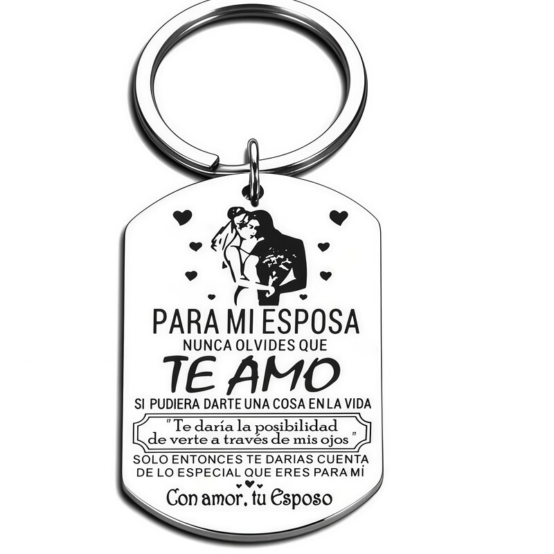 Amazon's best-selling unisex gift for wedding anniversaries and Valentine's Day, friendship stainless steel keychain