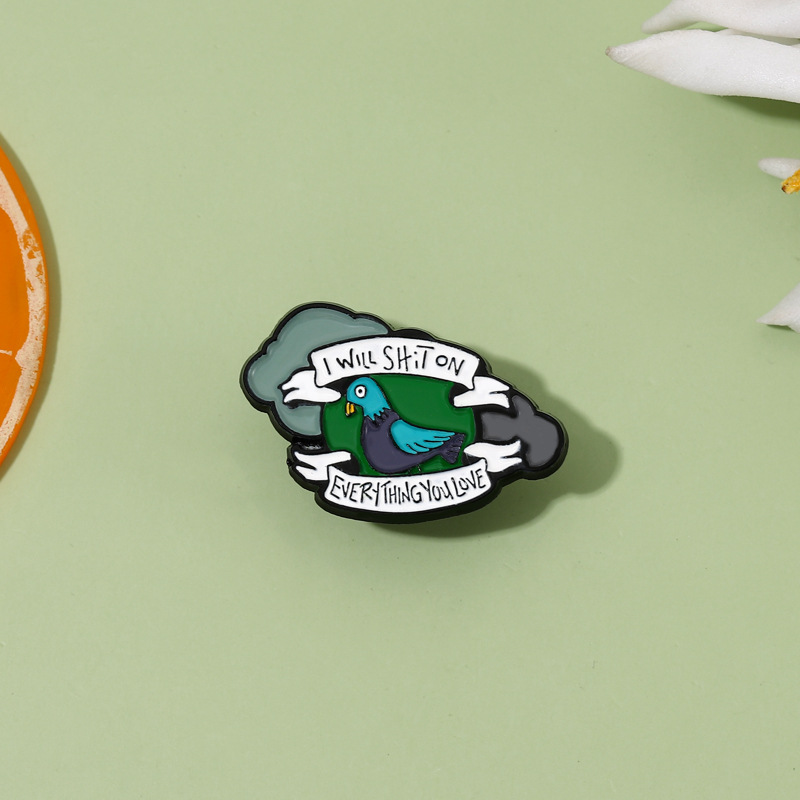 Daily Occasion Alloy Material Cartoon Style Pin Letter Alloy Stoving Varnish Unisex Brooches