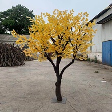 仿真胡杨树假胡杨树仿真桦树黄色造景树庭院商场仿真绿植装饰假树