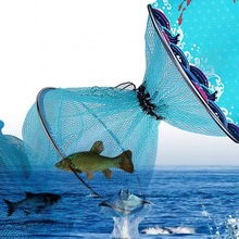 圆形鱼护野钓专用钓鱼不锈钢圈加厚涂胶超轻速干鱼便携黑坑渔护网