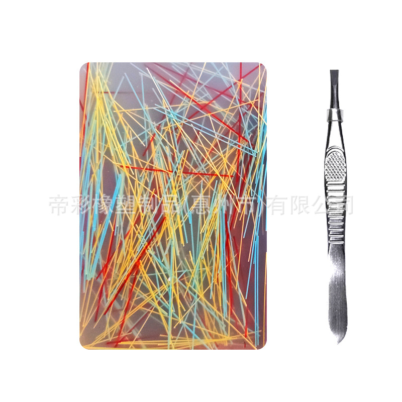 직사각형 [빨강, 노랑, 파랑] 3색 실 (핀셋 포함)