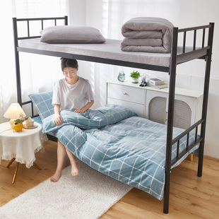 Category a Maternal and Infant Grade 230g Thickeneded Milk Velvet Student Dormitory Three-Piece Set School Bunk Bed Three-Piece Set